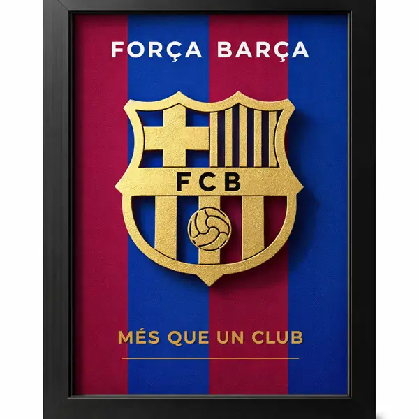 FC Barcelona 3D Printed Wall Frame
